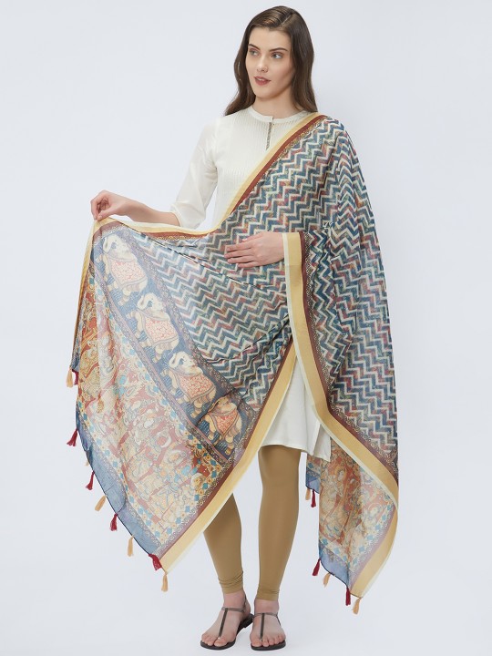 Multicoloured Printed Dupatta