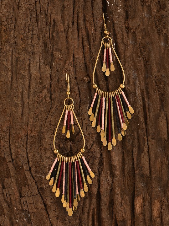 Multicoloured Contemporary Drop Earrings