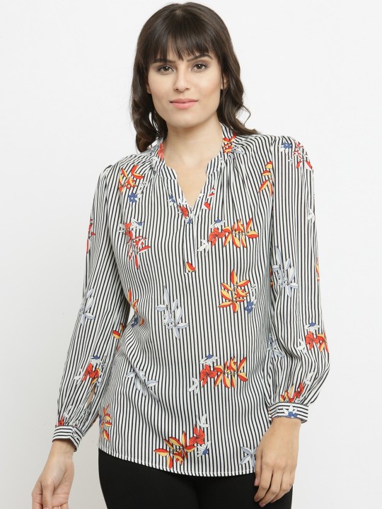 Women White Printed Top