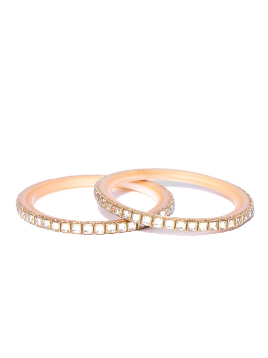 Set of 2 Gold-Plated Kundan-Studded Bangles 2.4