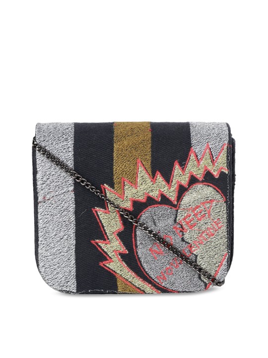 Multicoloured Embroidered Clutch