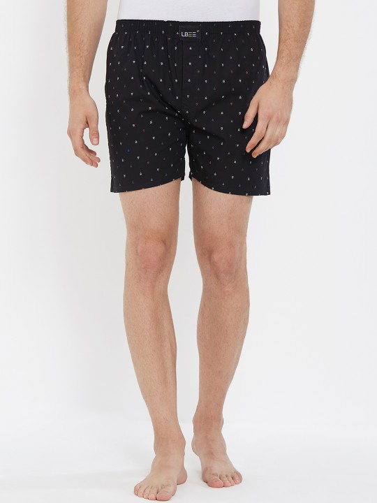 Mens Black Printed Boxer MLB0174 M