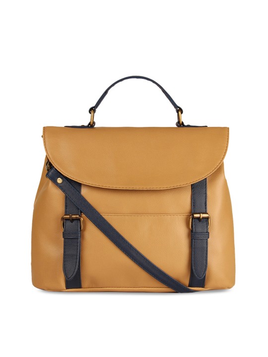 Brown Solid Satchel