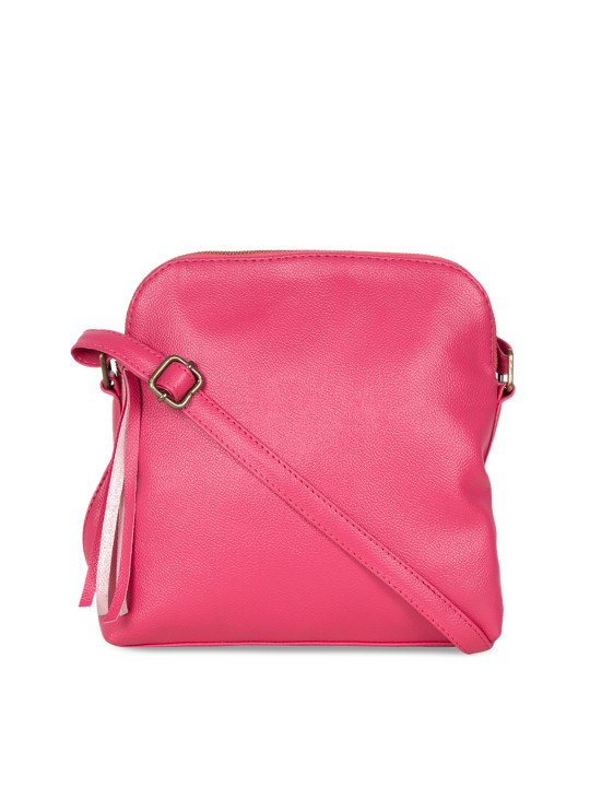 Pink Solid Sling Bag