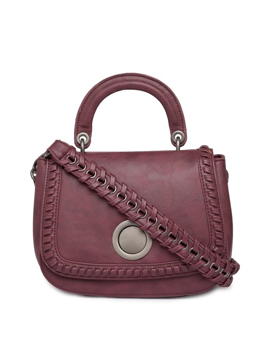 Magenta Solid Handheld Bag