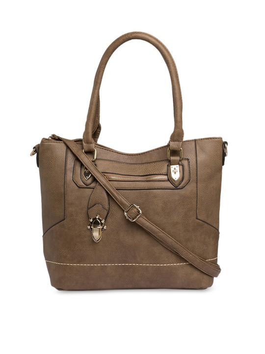 Brown Solid Shoulder Bag