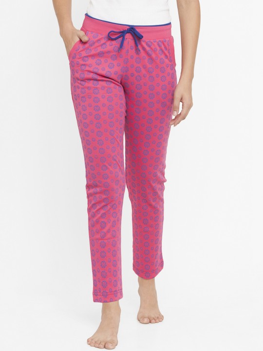 Women Pink & Blue Printed Pyjamas PJMCR0006 S