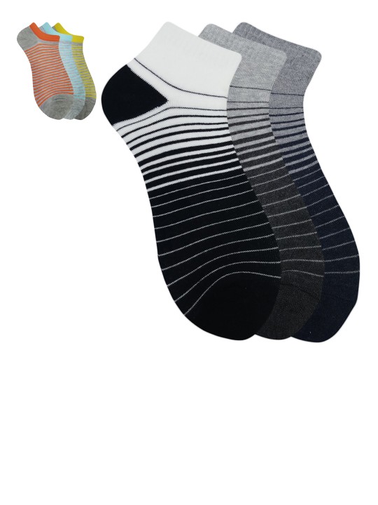Unisex Pack of 6 Assorted Ankle-Length Socks