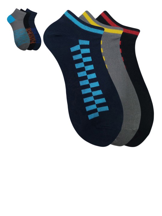 Unisex Pack of 6 Assorted Ankle-Length Socks