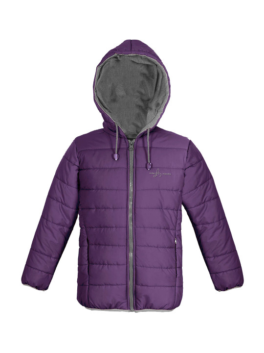 Kids Purple Solid Lightweight Puffer Jacket 10y Desertcart