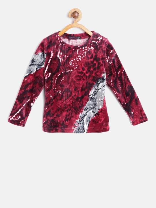 Girls Pink Printed Top 2-3Y