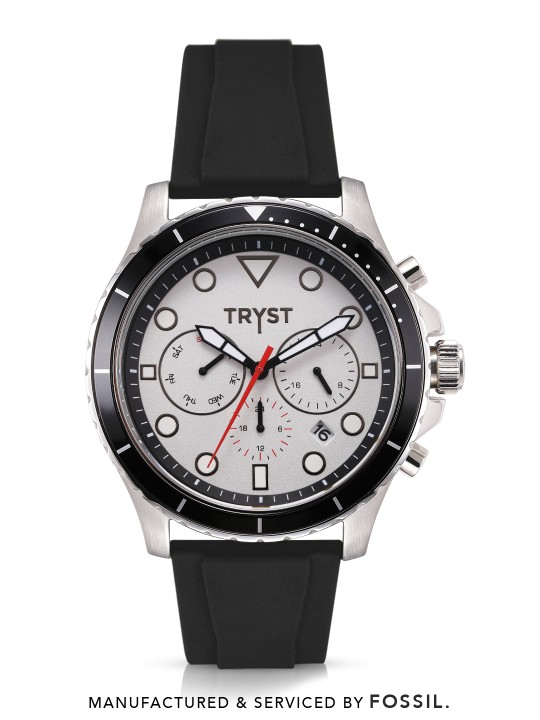 Manufactured & Serviced by Fossil Men Silver Watch