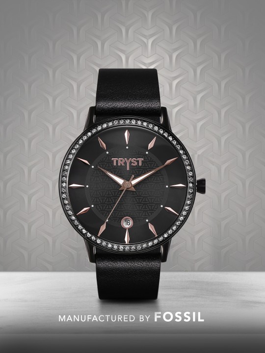 Manufactured & Serviced by Fossil Women Black Watch