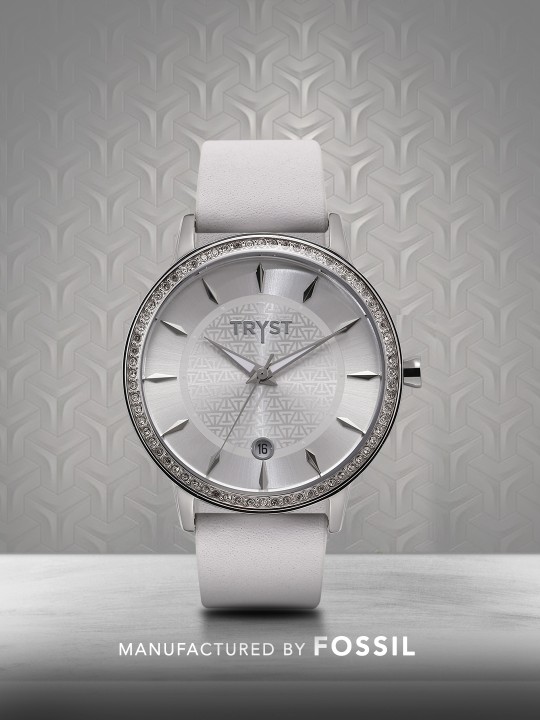 Manufactured & Serviced by Fossil Women Silver Watch