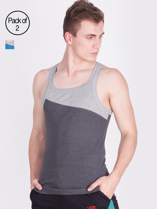 Buy Euro Rupa Men's Micra Gym Vest,Assorted Solid Color,Pack of 2 Online at  desertcartKUWAIT