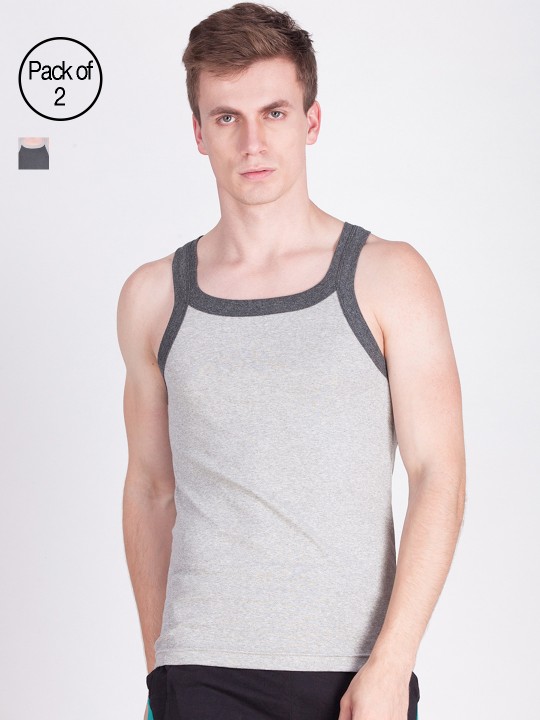 Men Pack of 2 Gym Vest MNFR-263-PO2 S