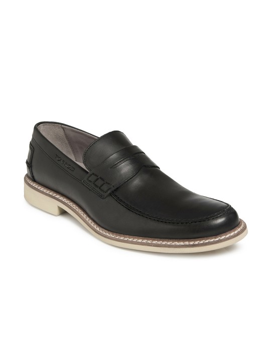 Men Leather Black Formal Slip-On Shoes 6