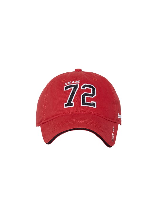 Men Red & Black Solid Baseball Cap