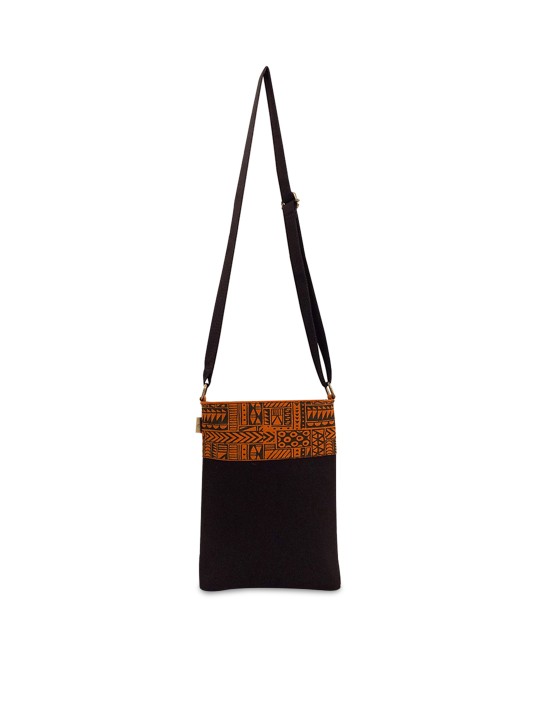 Black Printed Sling Bag