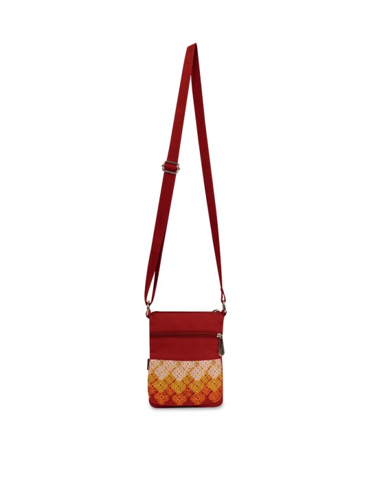 Red Printed Sling Bag