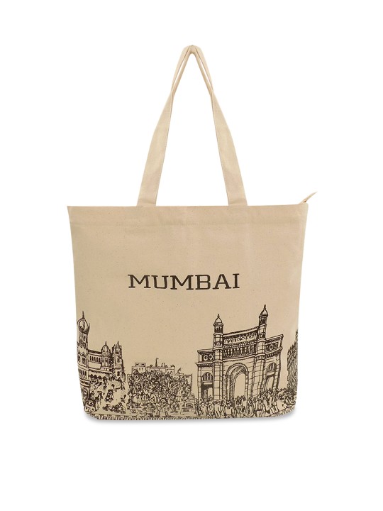 Off-White Printed Tote Bag