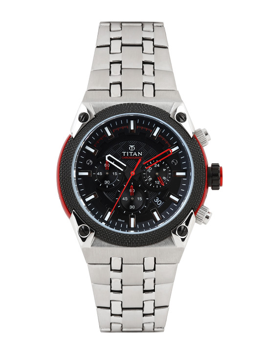 Men Black Dial Chronograph Watch 90030KM01