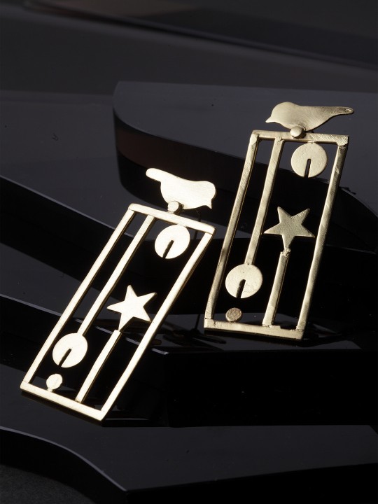 Gold Toned Contemporary Drop Earrings Buy Online In Burundi At Burundi Desertcart Com Productid 137092283