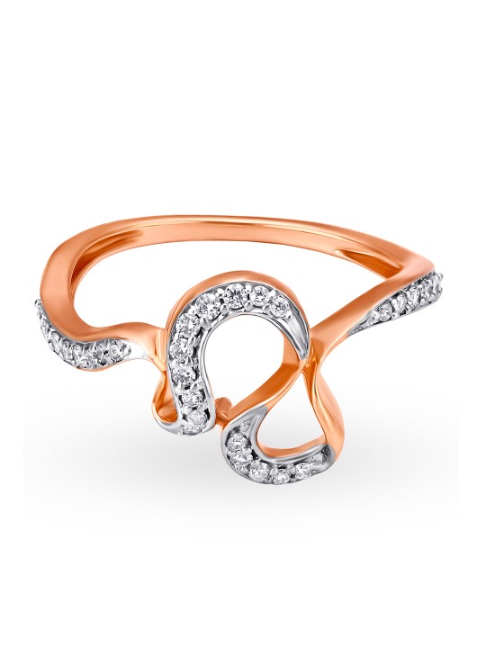 14KT Rose Gold-Toned Ring With Diamond