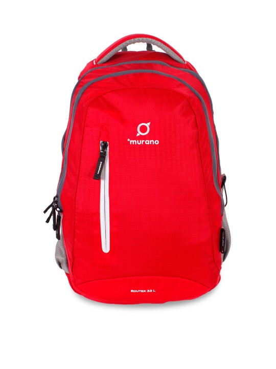 Unisex Red Solid Laptop Bag
