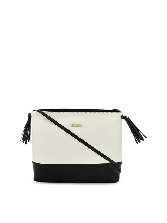 Black & White Colourblocked Sling Bag