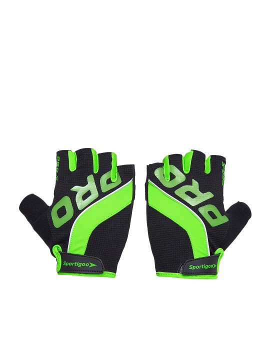 Men Black & Green PRO Gym & Fitness Gloves M