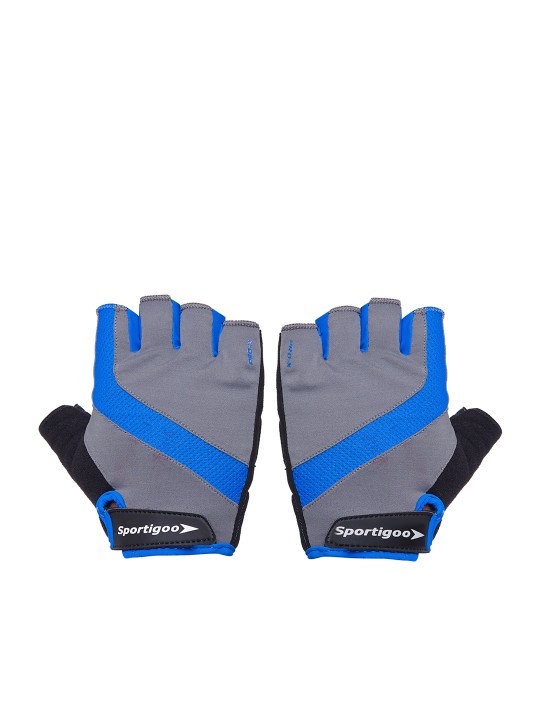 Men Grey & Blue PRO-X Gym & Fitness Gloves M