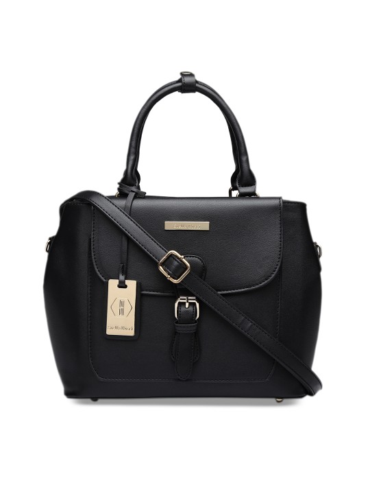 Black Solid Satchel