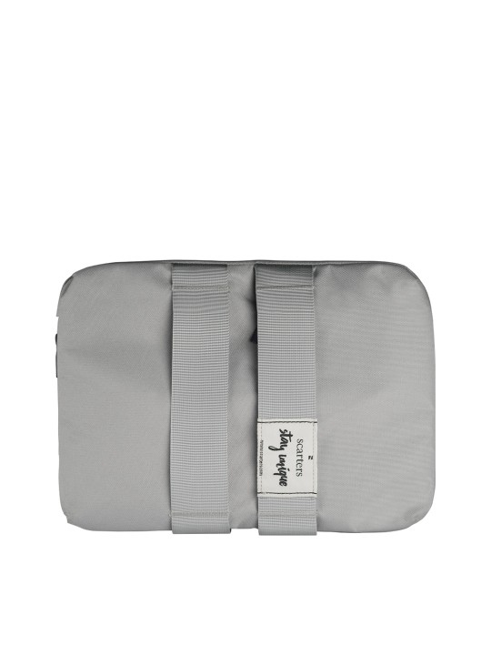 Unisex Grey Solid Laptop Sleeve