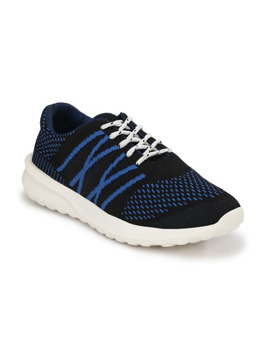 Men Black Mesh Mid-Top Running Shoes 6