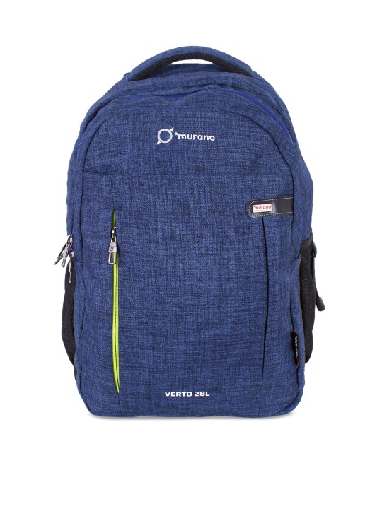 Unisex Navy Blue Solid Laptop Bag