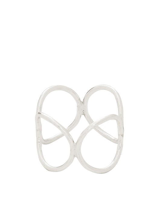 Women Set of 3 Silver-Plated Rings