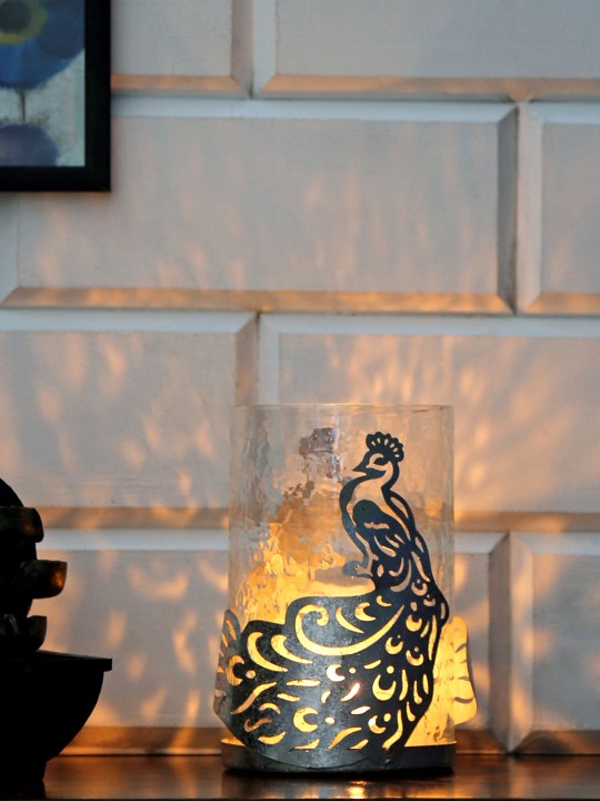 Silver-Toned Candle Holder