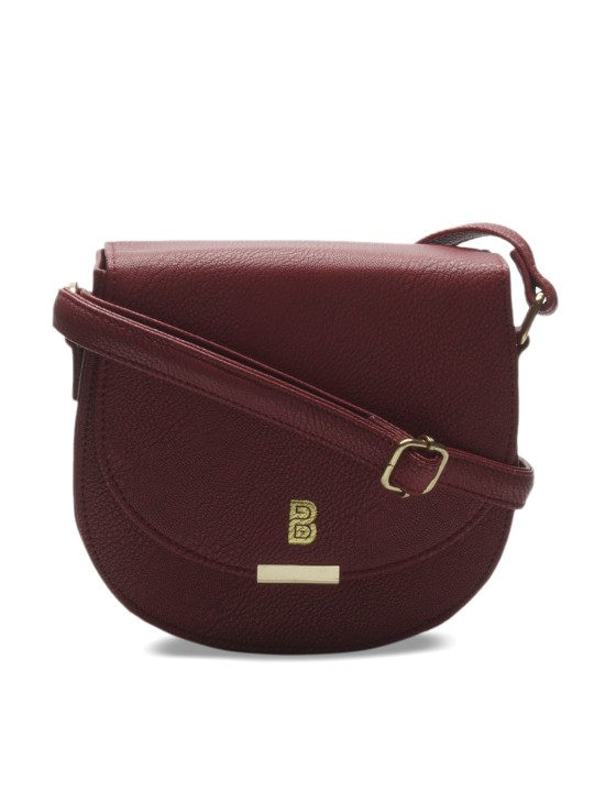 Maroon Solid Sling Bag