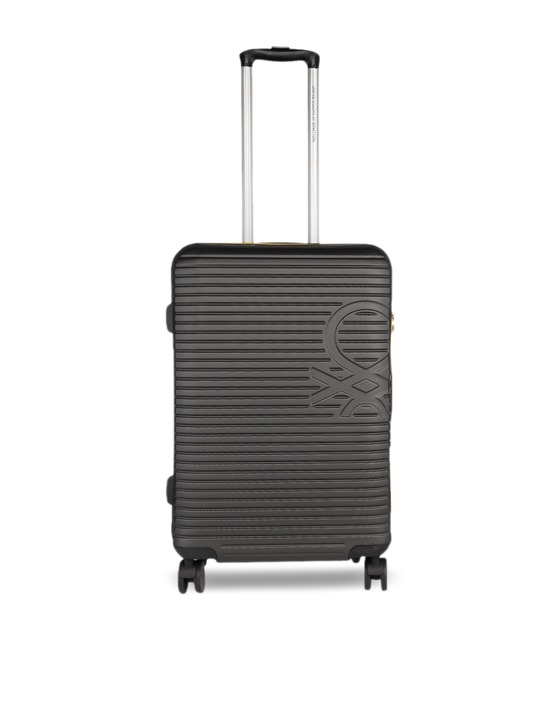 Unisex Grey Large Trolley Suitcase