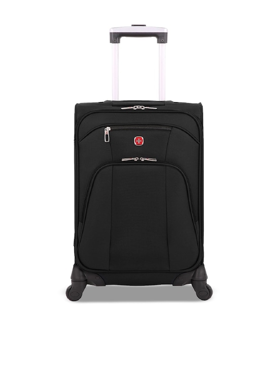 Unisex Black Cabin Trolley Suitcase