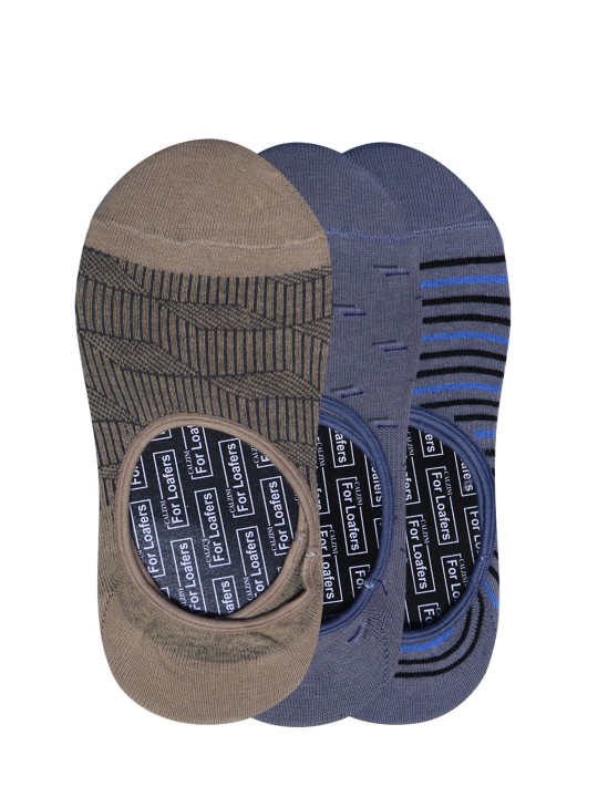Men Pack of 3 Muticoloured Patterned Shoe Liners