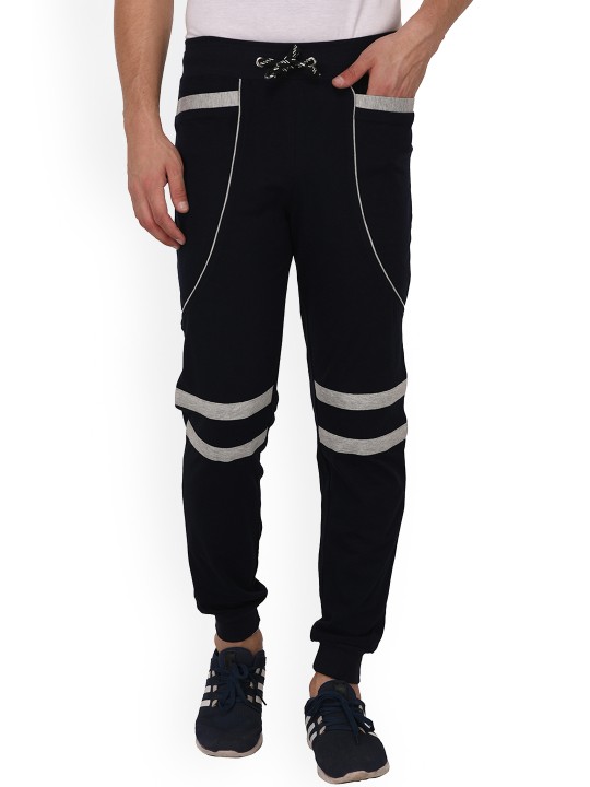 Oneliner Men Navy Blue Slim Fit Solid Joggers M