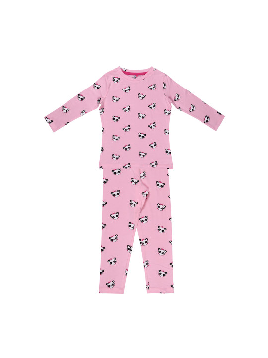 Girls Pink Printed Night suit VNT-5001430-910 8-9Y