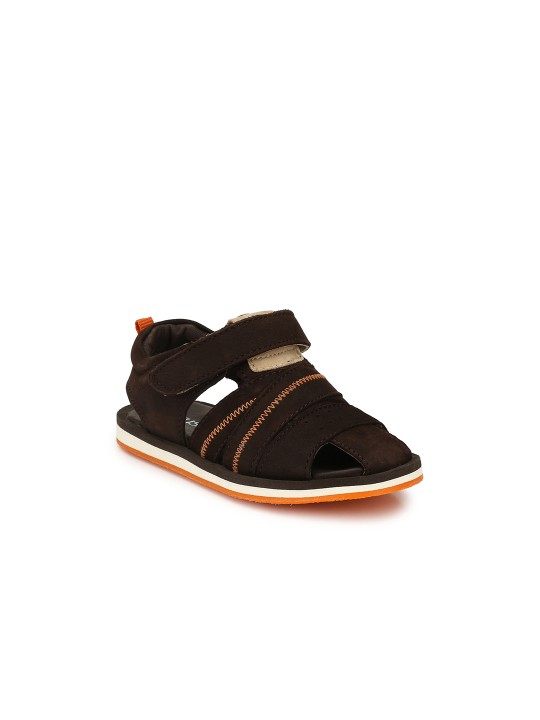 Boys Coffee Brown Comfort Sandals 22