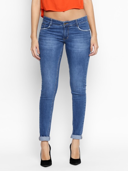 Women Blue Slim Fit Low-Rise Clean Look Stretchable Jeans 28
