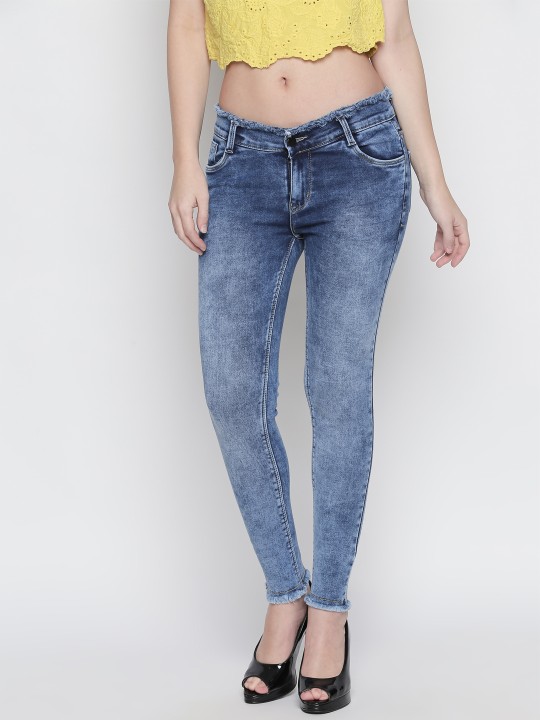 Women Blue Slim Fit Low-Rise Clean Look Stretchable Jeans 28