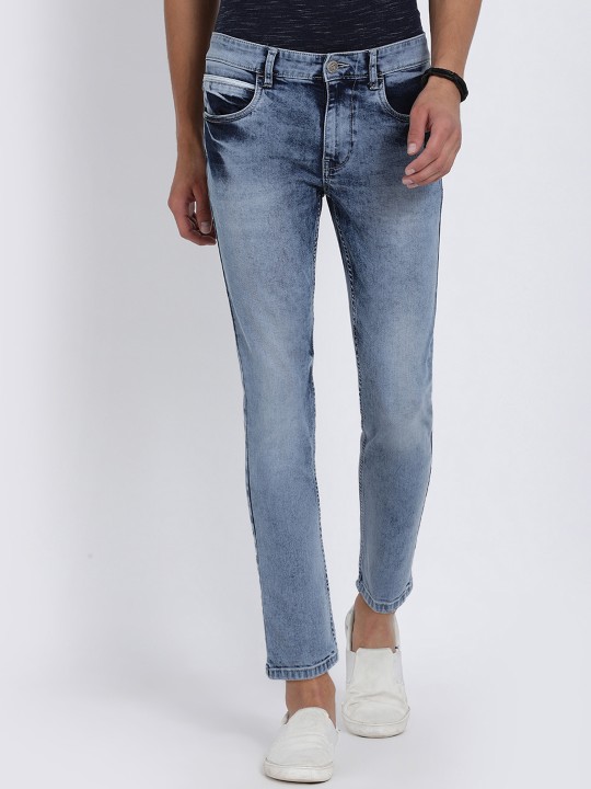 Men Blue Skinny Fit Mid-Rise Clean Look Stretchable Jeans 30