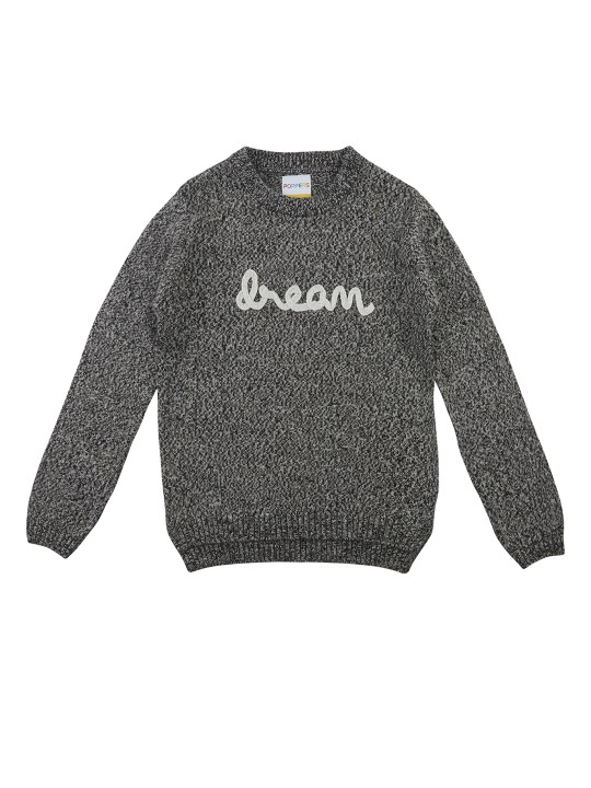 Girls Charcoal Grey Solid Pullover 7-8Y