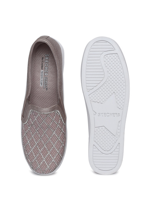Women Rose Gold Toned Double Up Diamond Dancer Slip On
